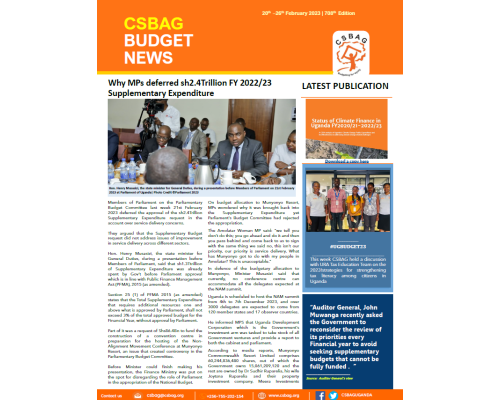 Why MPs deferred sh2.4Trillion FY 2022/23 Supplementary Expenditure