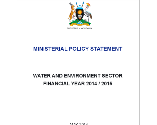 Water And Environment Ministerial Policy Statement FY2014-15