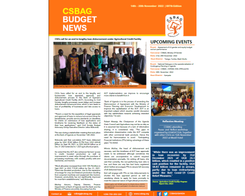CSOs call for an end to lengthy loan disbursement under Agricultural Credit Facility