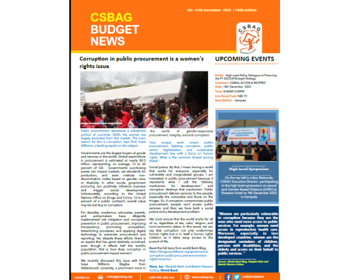 Corruption in public procurement is a women’s rights issue