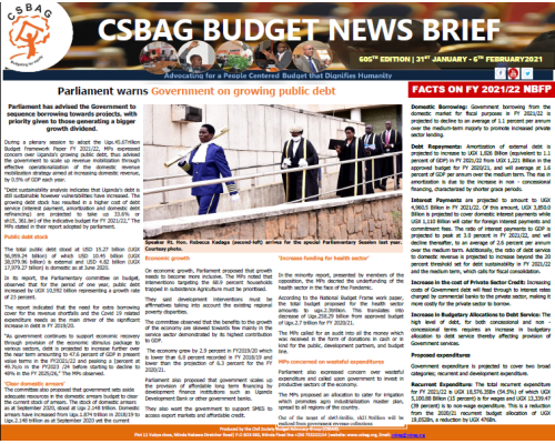 Parliament warns Government on growing public debt