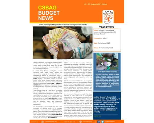 thumbnail of CSBAG BUDGET NEWS. 822nd FinalEdition