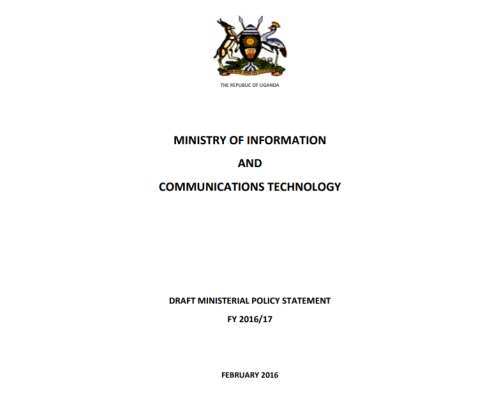 Ministerial Policy Statement For Ministry Of Information And Communications Technology FY 2016/17