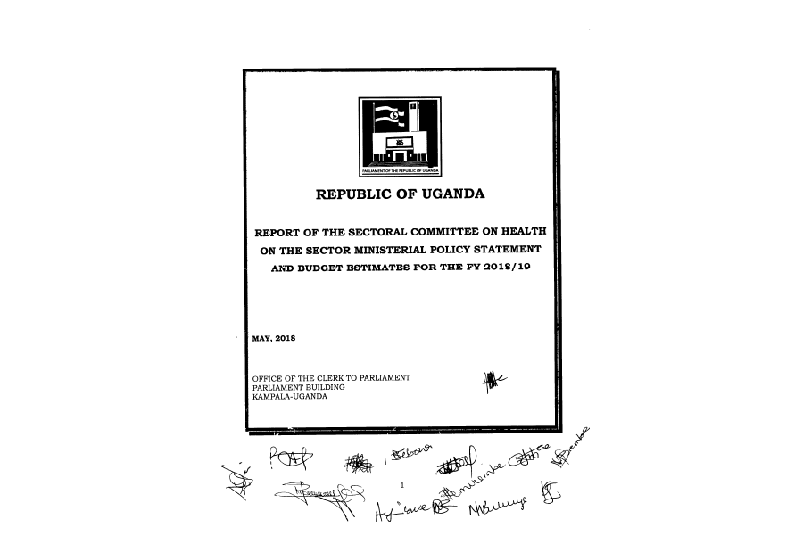 Parliamentary Committee Report On Health Sector MPS FY 2018/19
