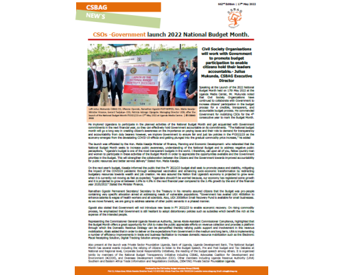 CSOs -Government launch 2022 National Budget Month