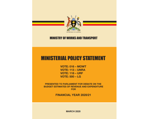 Ministerial Policy Statement Of The Ministry Of Works And Transport FY 2020/21