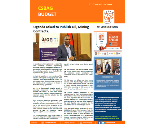Uganda asked to Publish Oil, Mining Contracts.