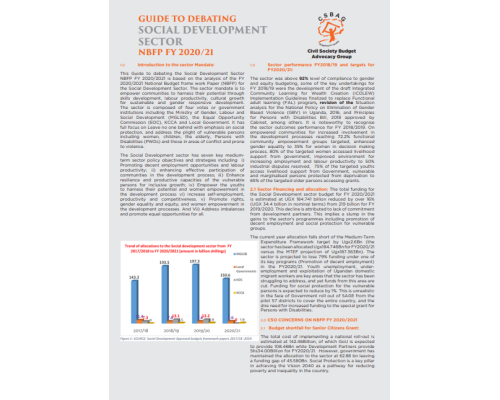 Guide To Debating Social Development Sector NBFP FY2020/21
