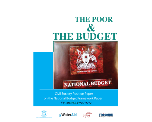 Civil Society Position Paper On The National Budget Framework Paper FY 2012/13-FY2016/17