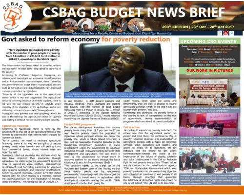 thumbnail of CSBAG BUDGET NEWS 299th Edition