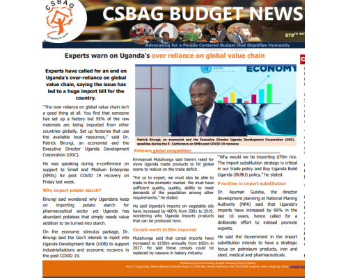 Experts warn on Ugandas over reliance on global value chain