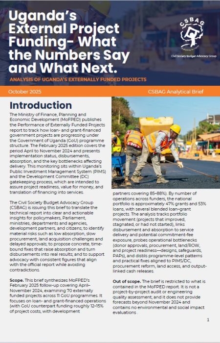 Uganda’s External Project Funding- What the Numbers Say and What Next. Image
