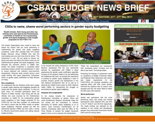thumbnail of CSBAG BUDGET NEWS 261st Edition