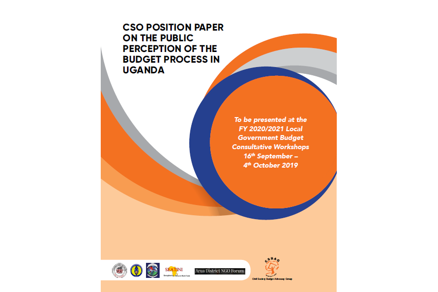 CSO Position Paper On The Public Perception Of The Budget Process In Uganda FY 2020/21