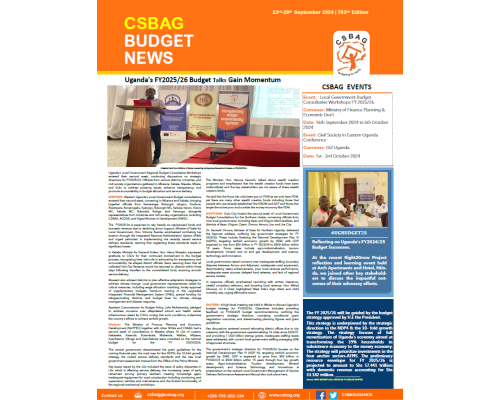 Uganda’s FY2025/26 Budget Talks Gain Momentum