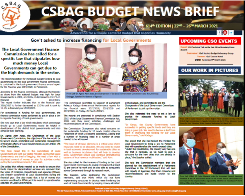 Gov’t asked to increase financing for Local Governments