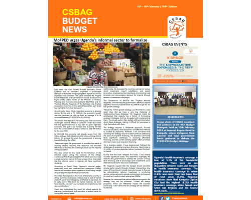 MoFPED urges Uganda’s informal sector to formalize
