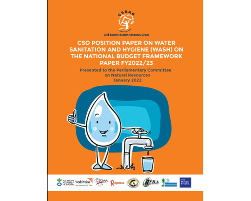 CSO Position paper on WASH in response to the NBFP FY 2022-23 presented to Parliamentary Committee on Natural Resources