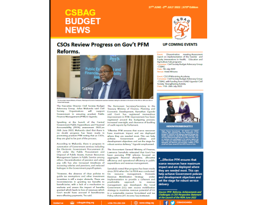 CSOs Review Progress on Gov’t PFM Reforms.