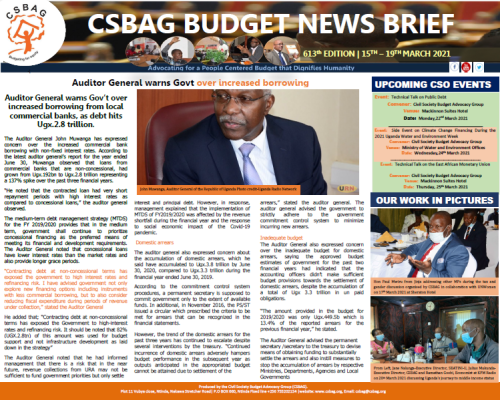 Auditor General warns Govt over increased borrowing