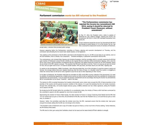 thumbnail of Parliament commission wants tax Bill returned to the President
