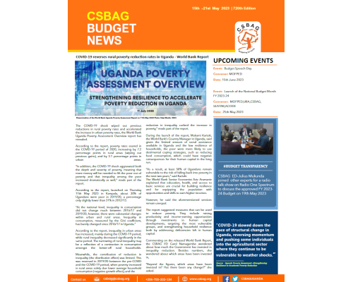 COVID-19 reverses rural poverty reduction rates in Uganda – World Bank Report