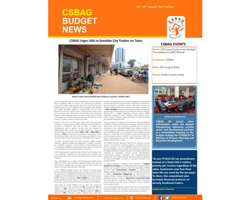thumbnail of CSBAG BUDGET NEWS. 823rd Final Edition