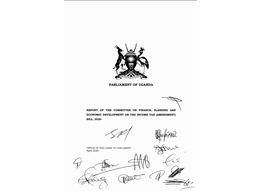 Report Of The The Committee On Finance, Planning And Economic Development On Income Tax (Amendment) Bill, 2020