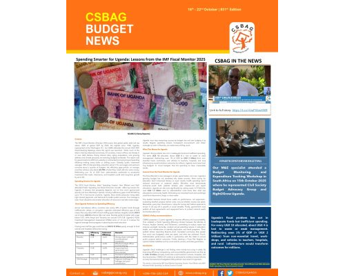 Spending Smarter for Uganda: Lessons from the IMF Fiscal Monitor 2025