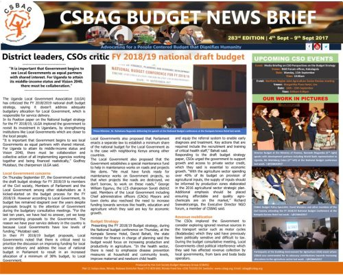 thumbnail of CSBAG BUDGET NEWS 283rd Edition