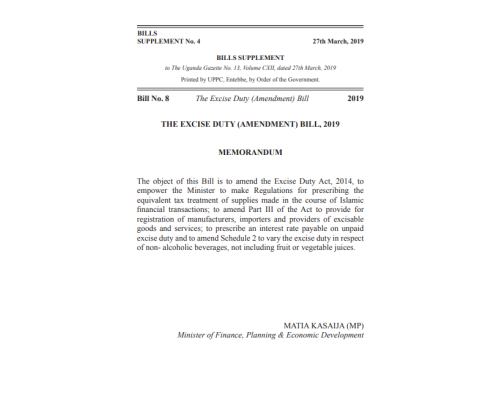 Tax Procedures Code (Amendment) Bill, 2019