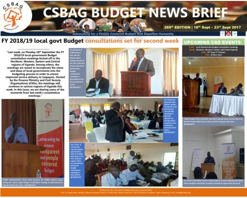 thumbnail of CSBAG BUDGET NEWS 289th Edition-25th Sept 2017