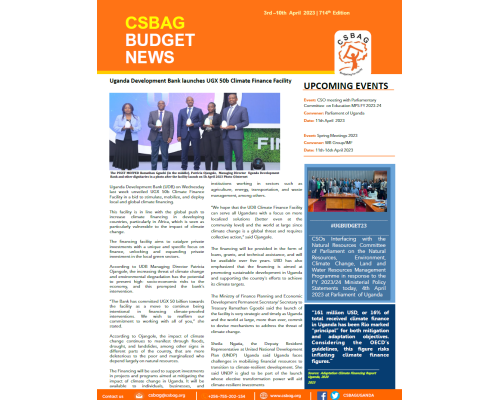 Uganda Development Bank launches UGX 50b Climate Finance Facility