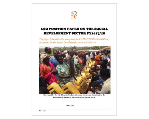 CSO Position Paper On The Ministerial Policy Statement For The Social Development Sector FY 2017-18