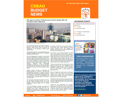 IMF Approves $120m COVID Recovery Fund for Uganda After 5th Extended Credit Facility (ECF)