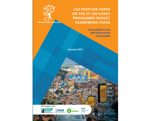 CSO Position paper on the FY 2021/2022 Programme Budget Framework paper