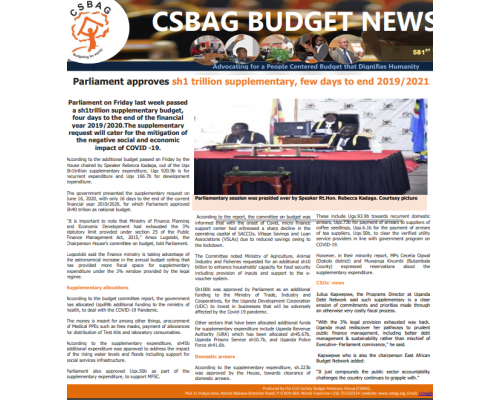 Parliament Approves Sh1 Trillion Supplementary, Few Days To End 2019/2021