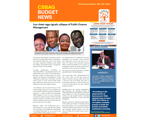 Iron sheet saga signals collapse of Public Finance Management
