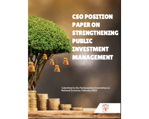 CSO Position Paper on Strengthening public Investment Management