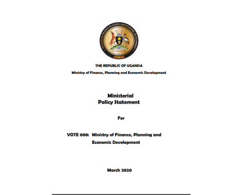 Ministerial Policy Statement For Ministry Of Finance Planning And Economic Development FY 2020_21