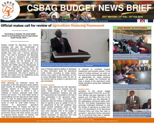 thumbnail of CSBAG BUDGET NEWS 531 17th Feb 2019