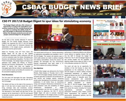 thumbnail of CSBAG BUDGET NEWS 270th Edition