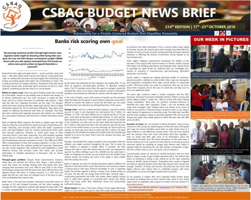 thumbnail of CSBAG BUDGET NEWS.214th edition-23rd oct 2016