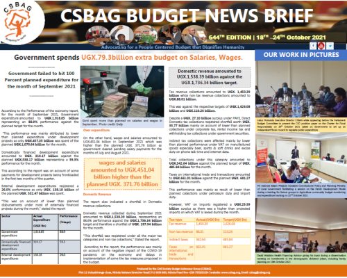 Government spends UGX.79.3billion extra budget on Salaries, Wages.
