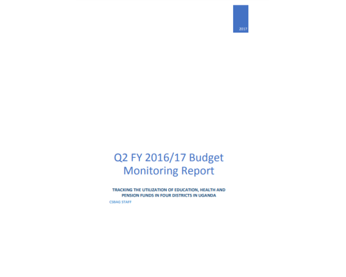 CSO Budget Performance Monitoring Report Q2 FY 2016/17