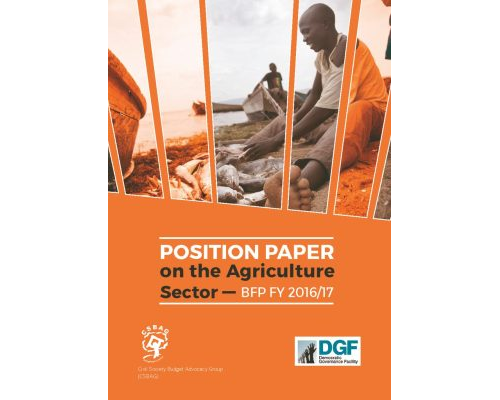 CSBAG Position Paper On The Agriculture Sector BFP FY 2016/17