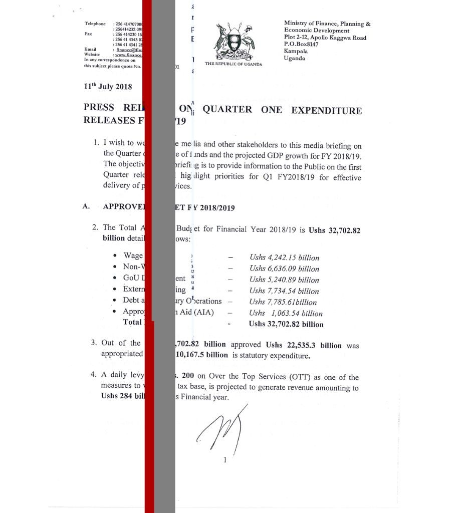 Press Release On Quarter One Expenditure Releases FY2018-19.pdf
