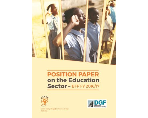 CSBAG Position Paper On The Education Sector BFP FY 2016/17
