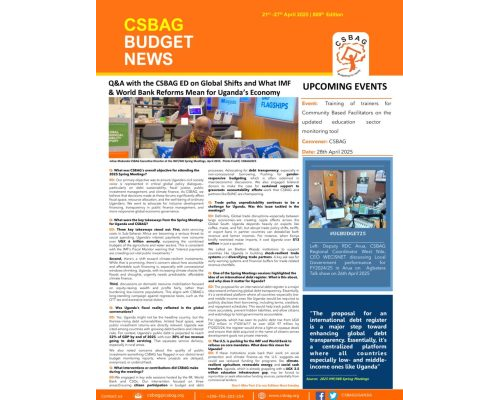 thumbnail of CSBAG BUDGET NEWS. 709 edition latest