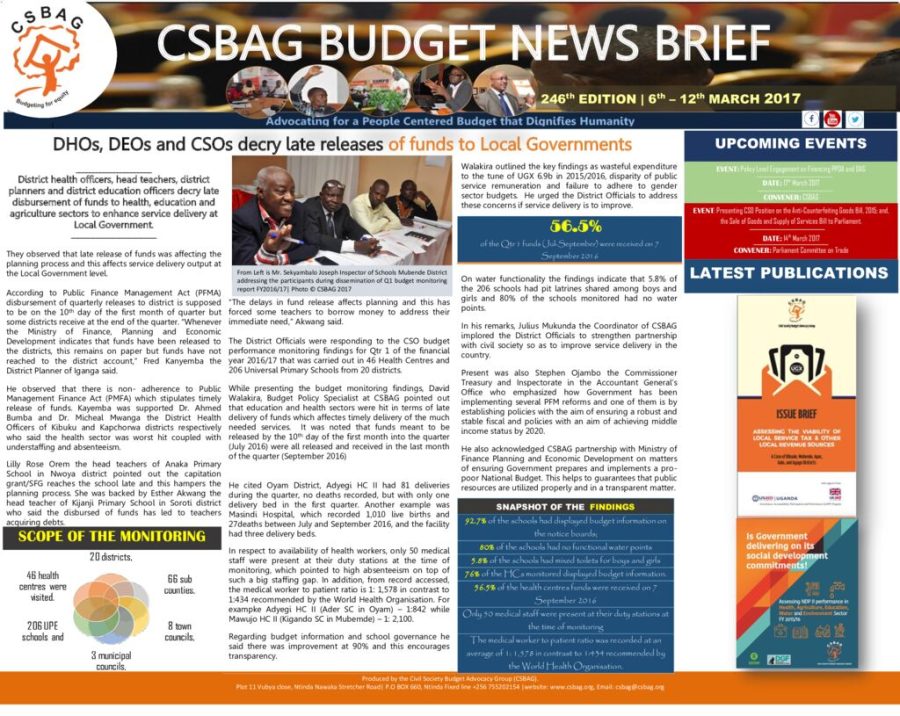 DHOs, DEOs and CSOs decry late releases of funds to Local Governments